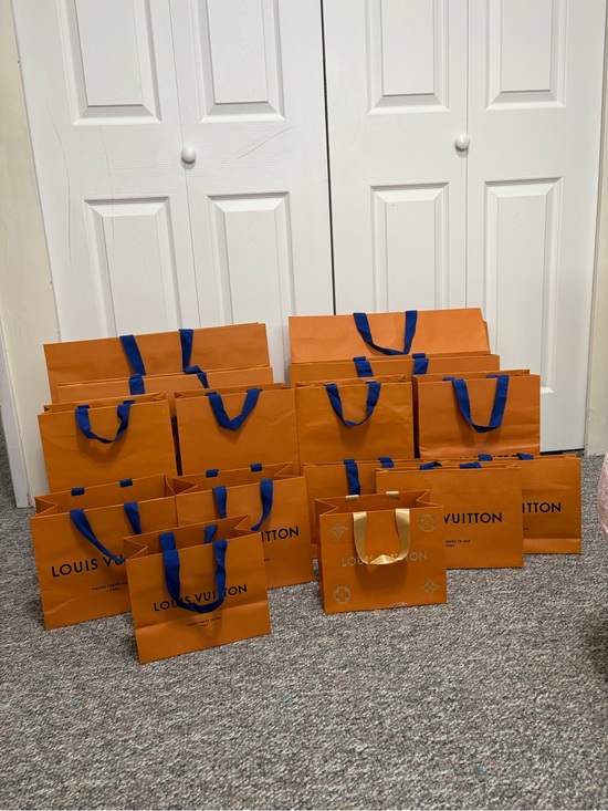 Louis Vuitton Handbags - Authentic Louis Vuitton Orange Shopping Bags ($50, $40 and $30 per piece)